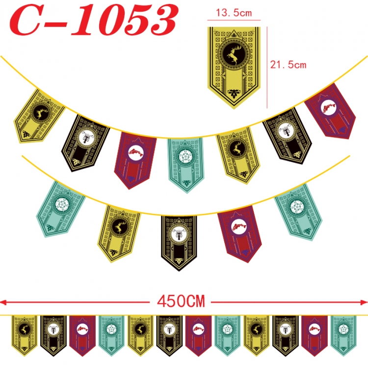 Game of Thrones Halloween Christmas String Flag Inverted Triangle Flag 13.5x21.5cm C-1053