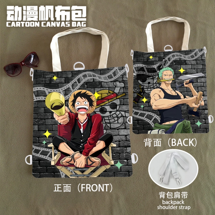 One Piece Anime Canvas Bag Shoulder Shopping Bag 33x37cm