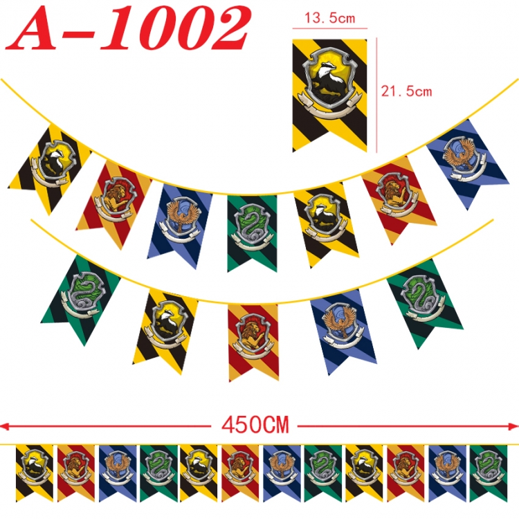 Harry Potter Anime Halloween Christmas Flag String 450cm A-1002