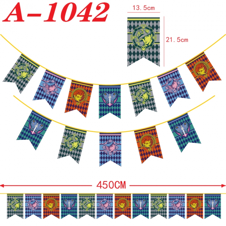 JoJos Bizarre Adventure Anime Halloween Christmas Flag String 450cm A-1042