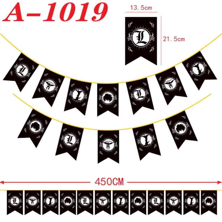 Death note Anime Halloween Christmas Flag String 450cm  A-1019