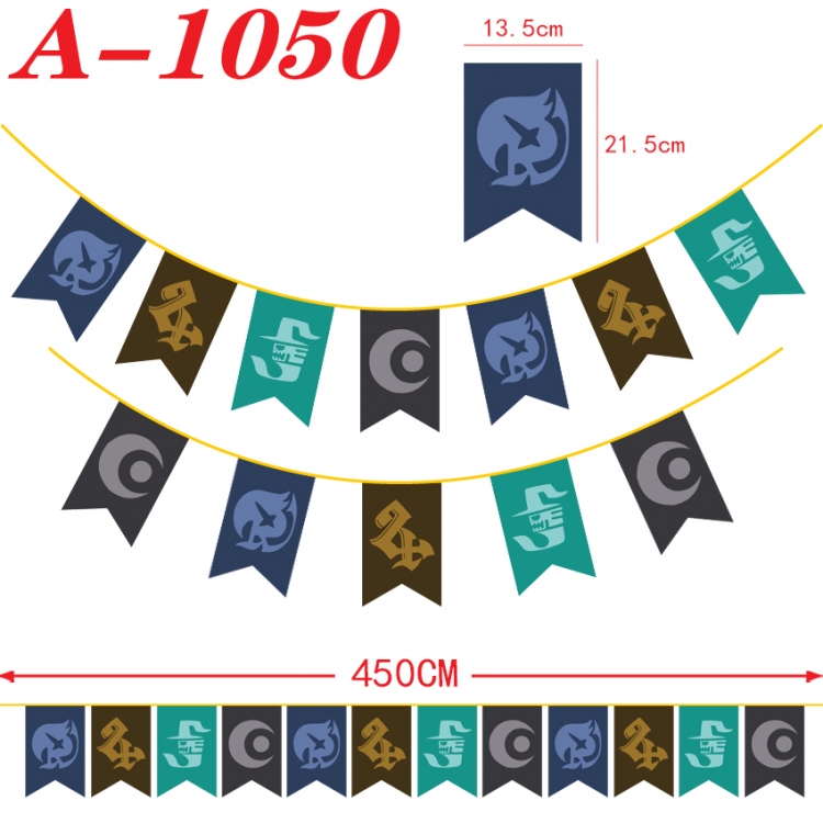 Fairy tail Anime Halloween Christmas Flag String 450cm  A-1050