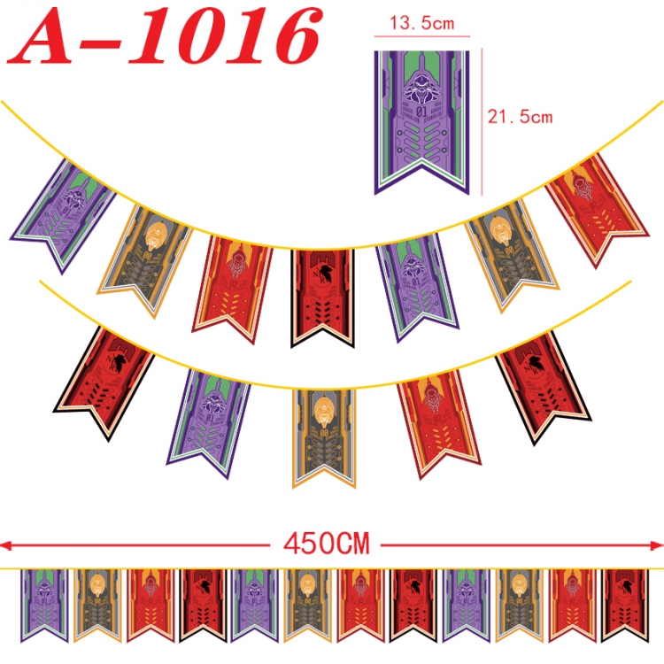 EVA Anime Halloween Christmas Flag String 450cm  A-1016