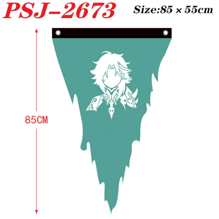 Genshin Impact Anime Surrounding Triangle bnner Prop Flag 85x55cm PSJ-2673