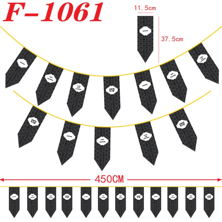 Bleach Anime Surrounding Christmas Halloween Inverted Triangle Flags 450cm  F-1061