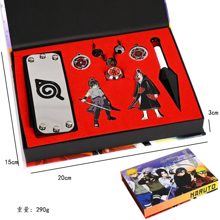 Naruto Anime Surrounding Necklace Ring Finger Band 8-piece Set