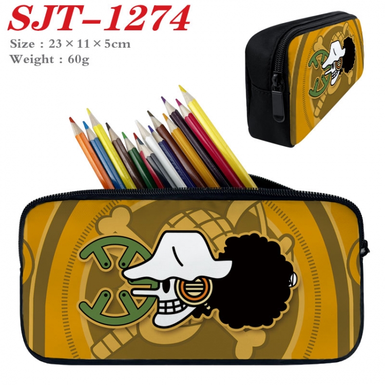 One Piece Anime nylon student pencil case 23x11x5cm SJT-1274