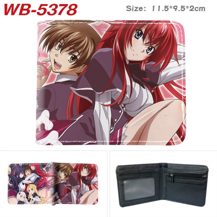High School D×D Animation color PU leather half fold wallet 11.5X9X2CM WB-5378A