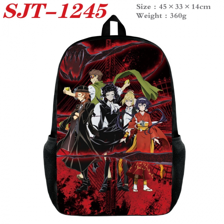 Bungo Stray Dogs Anime nylon canvas backpack student backpack 45x33x14cm  SJT-1245