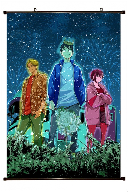 Zom 100 Anime black Plastic rod Cloth painting Wall Scroll 60X90CM  J4-67