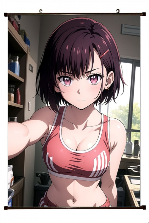 Zom 100 Anime black Plastic rod Cloth painting Wall Scroll 60X90CM  J4-84