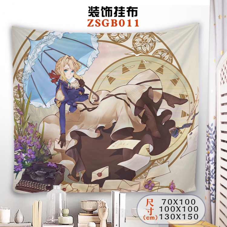 Violet Evergarden Anime tablecloth decoration hanging cloth 130X150 supports customization ZSGB011