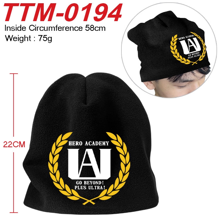 My Hero Academia Printed plush cotton hat with a hat circumference of 58cm (adult size) TTM-0194