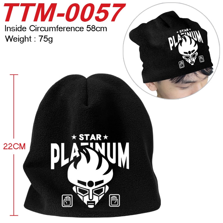 JoJos Bizarre Adventure Printed plush cotton hat with a hat circumference of 58cm (adult size)  TTM-0057