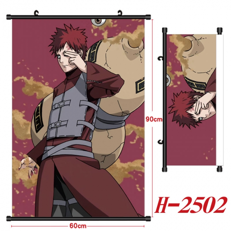 Naruto Anime Black Plastic Rod Canvas Painting Wall Scroll 60X90CM  H-2502