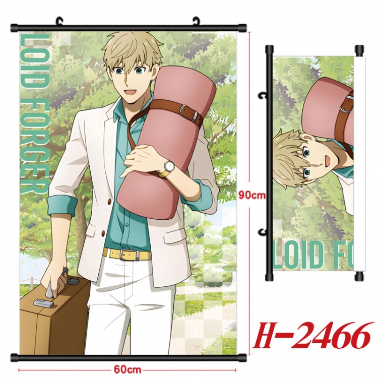 SPY×FAMILY Anime Black Plastic Rod Canvas Painting Wall Scroll 60X90CM  H-2466
