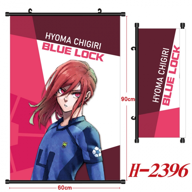 BLUE LOCK Anime Black Plastic Rod Canvas Painting Wall Scroll 60X90CM H-2396