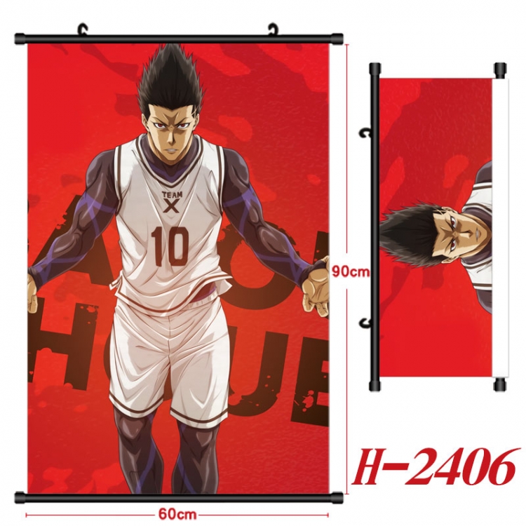 BLUE LOCK Anime Black Plastic Rod Canvas Painting Wall Scroll 60X90CM H-2406