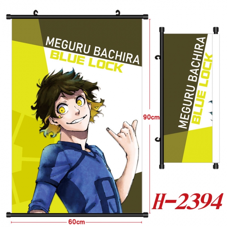 BLUE LOCK Anime Black Plastic Rod Canvas Painting Wall Scroll 60X90CM  H-2394