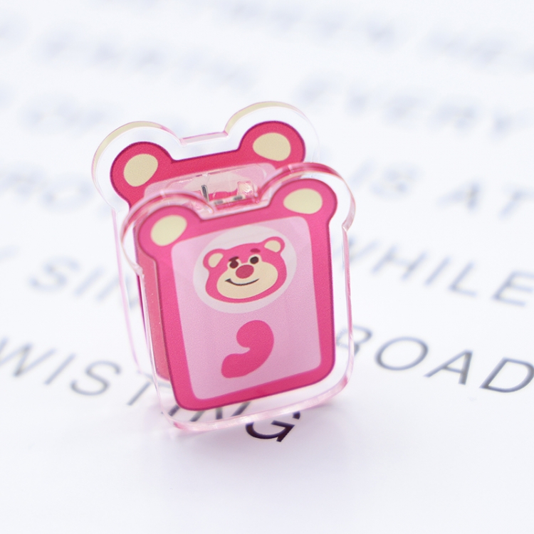 Lotso Cartoon acrylic book clip creative multifunctional clip  price for 10 pcs F067