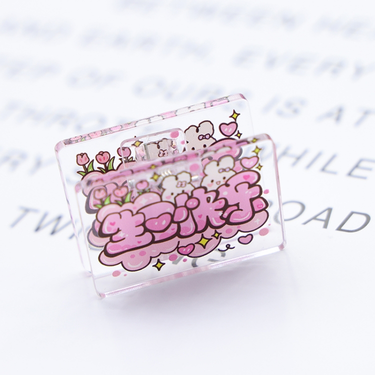 happy birthday Cartoon acrylic book clip creative multifunctional clip  price for 10 pcs F083
