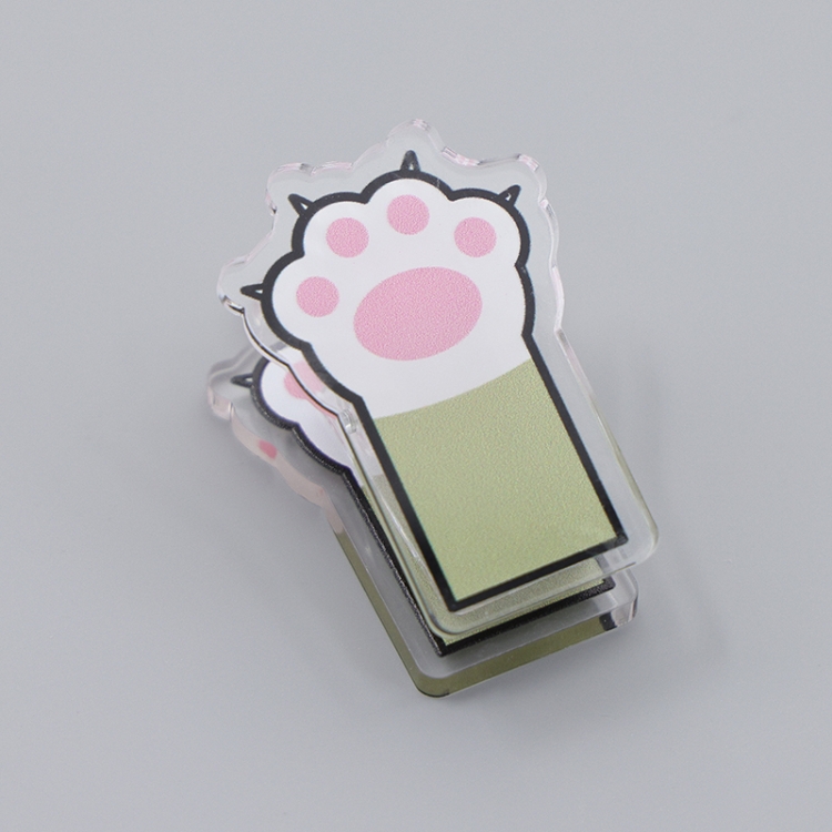 Cats paw Cartoon acrylic book clip creative multifunctional clip  price for 10 pcs