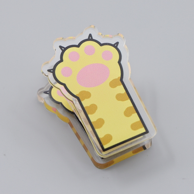 Cats paw Cartoon acrylic book clip creative multifunctional clip  price for 10 pcs