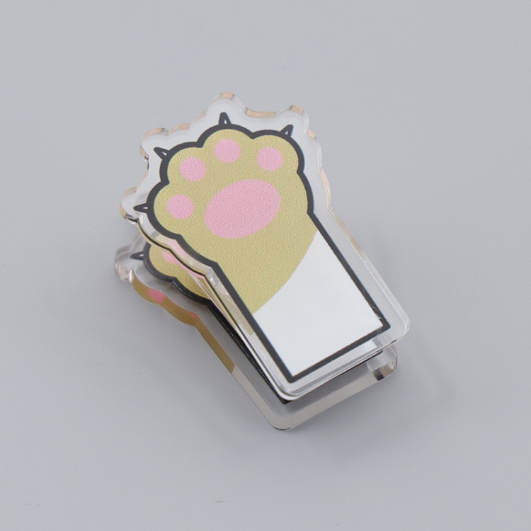 Cats paw Cartoon acrylic book clip creative multifunctional clip  price for 10 pcs