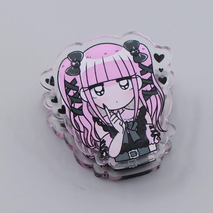 Mine girl Cartoon acrylic book clip creative multifunctional clip  price for 10 pcs F186