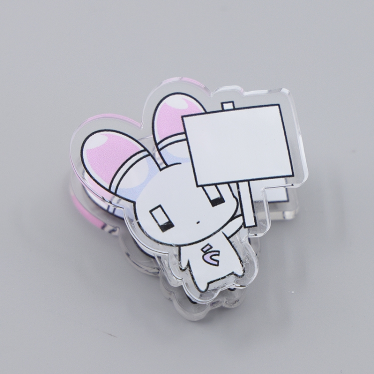Mine girl Cartoon acrylic book clip creative multifunctional clip  price for 10 pcs F192