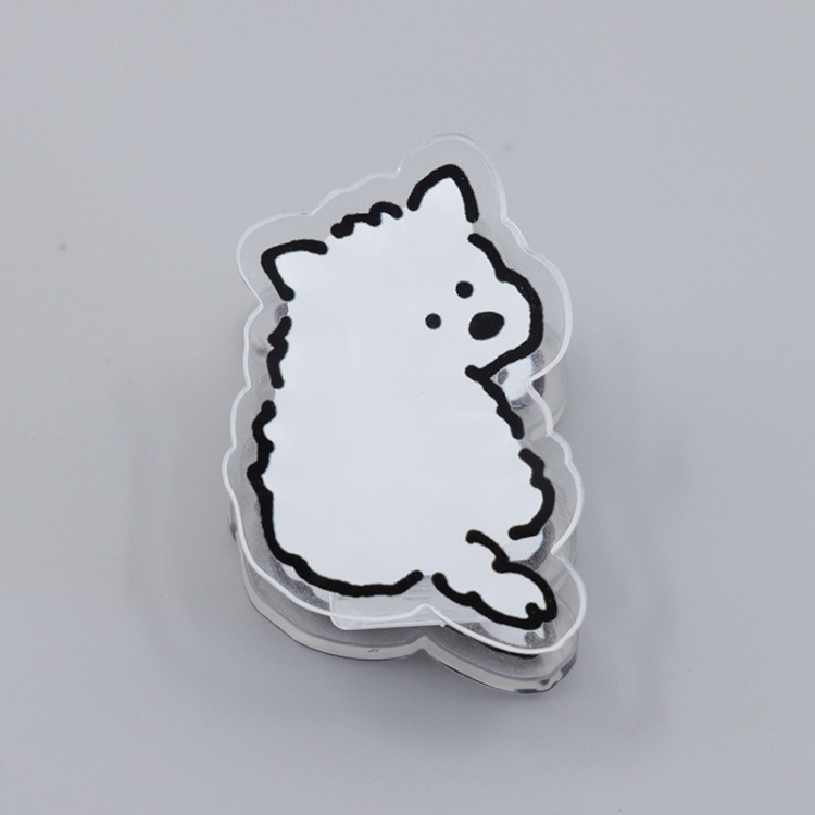 Maltese Cartoon acrylic book clip creative multifunctional clip  price for 10 pcs F202