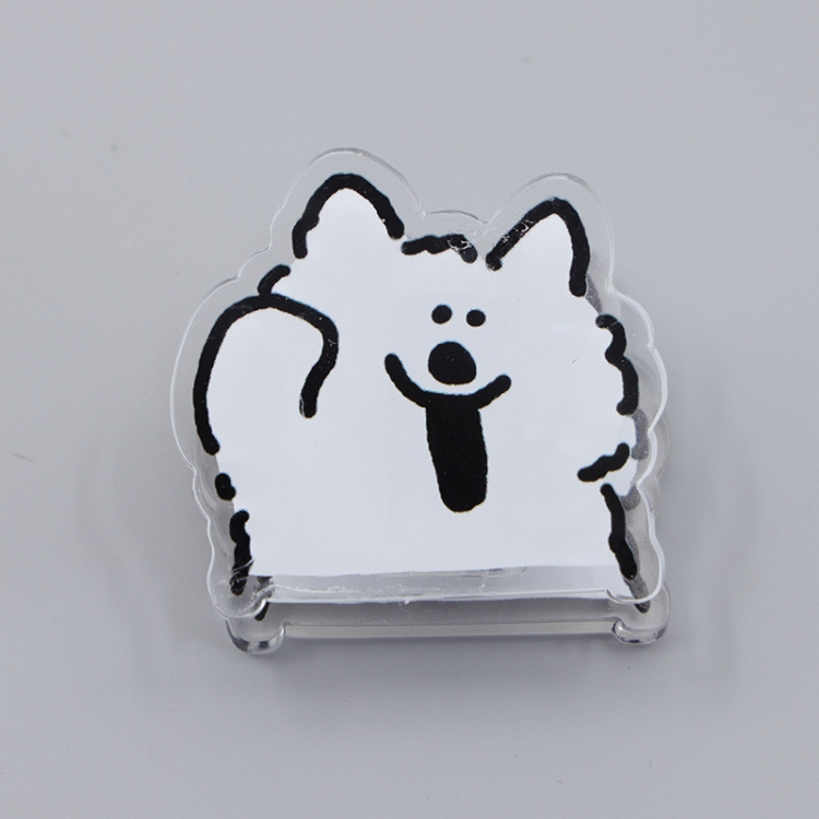 Maltese Cartoon acrylic book clip creative multifunctional clip  price for 10 pcs F206