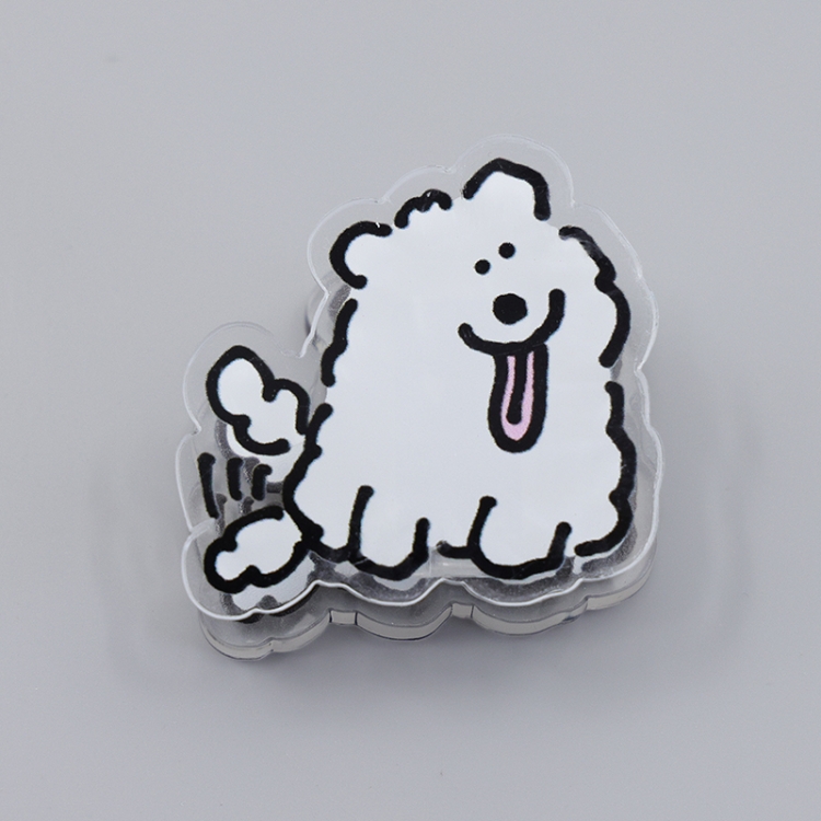 Maltese Cartoon acrylic book clip creative multifunctional clip  price for 10 pcs F212
