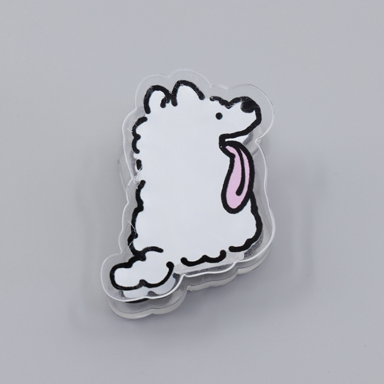 Maltese Cartoon acrylic book clip creative multifunctional clip  price for 10 pcs F208
