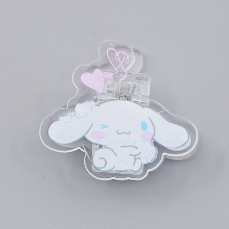 Cinnamoroll Cartoon acrylic book clip creative multifunctional clip  price for 10 pcs F223