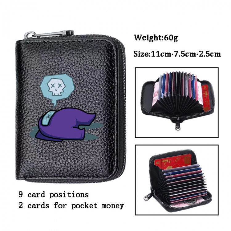 Among us  Anime PU change bag card holder 11x7.5x2.5cm