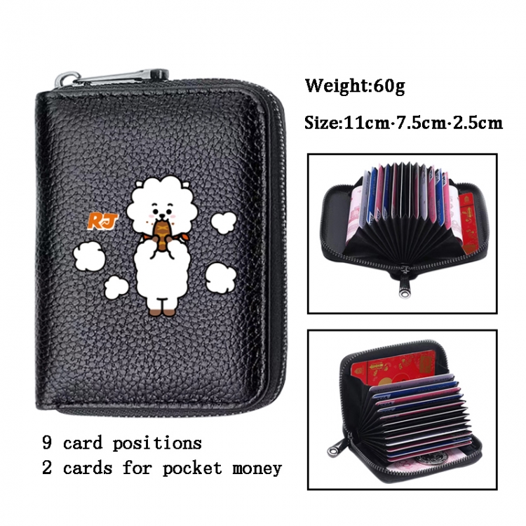 BTS Anime PU change bag card holder 11x7.5x2.5cm 60G