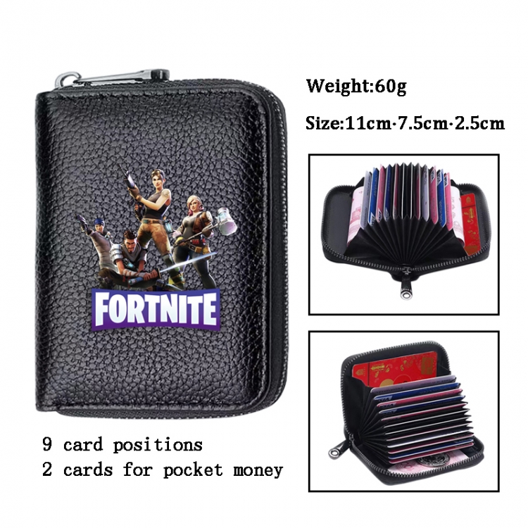 Fortnite Anime PU change bag card holder 11x7.5x2.5cm 60G