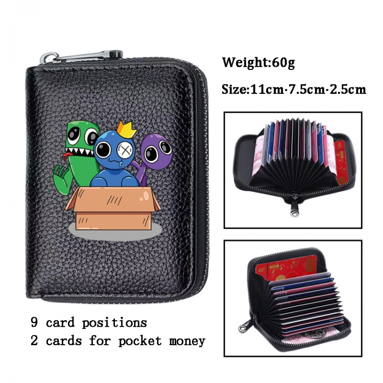 Rainbow Friend Anime PU change bag card holder 11x7.5x2.5cm 60G