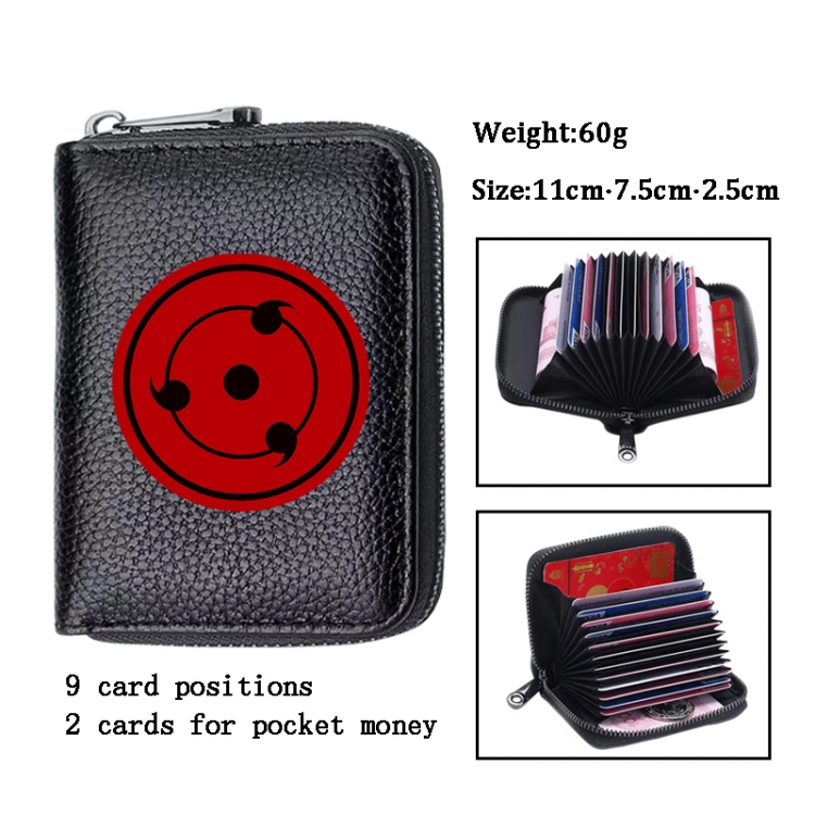 Naruto Anime PU change bag card holder 11x7.5x2.5cm