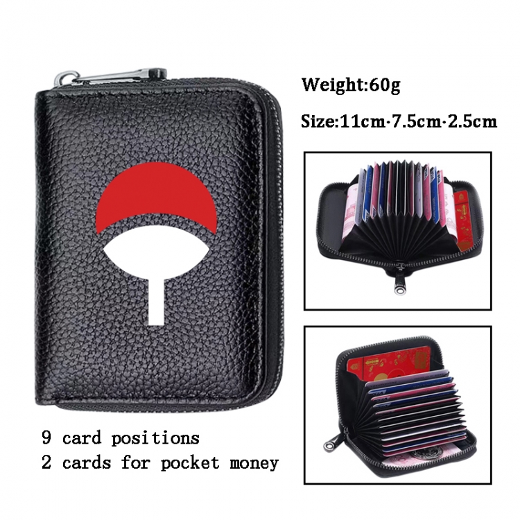 Naruto Anime PU change bag card holder 11x7.5x2.5cm