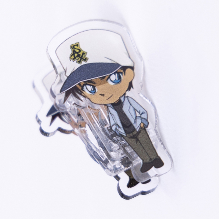 Detective conan Cartoon acrylic book clip creative multifunctional clip  price for 10 pcs F435