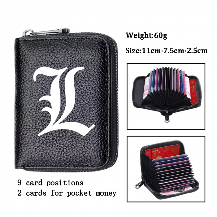 Death note Anime PU change bag card holder 11x7.5x2.5cm 60G