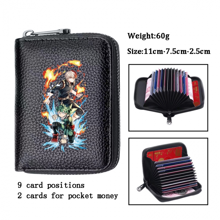 My Hero Academia Anime PU change bag card holder 11x7.5x2.5cm 60G
