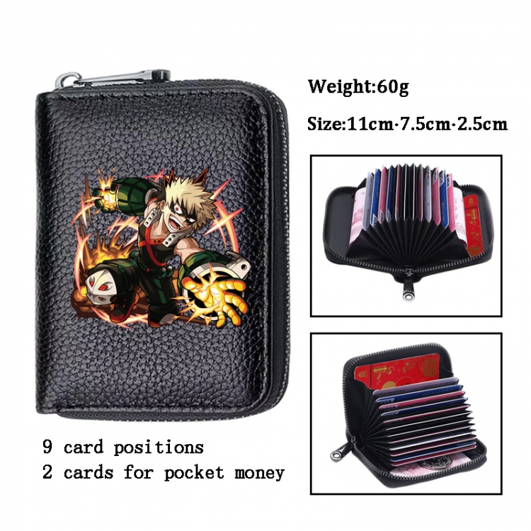 My Hero Academia Anime PU change bag card holder 11x7.5x2.5cm 60G