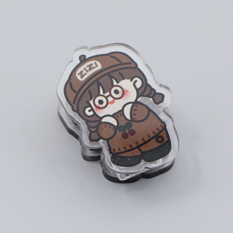 Simple Pen Girl Cartoon acrylic book clip creative multifunctional clip  price for 10 pcs F286