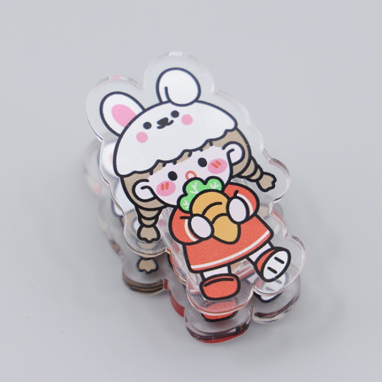 Simple Pen Girl Cartoon acrylic book clip creative multifunctional clip  price for 10 pcs F308
