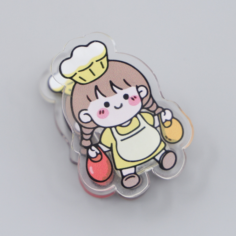 Simple Pen Girl Cartoon acrylic book clip creative multifunctional clip  price for 10 pcs F296