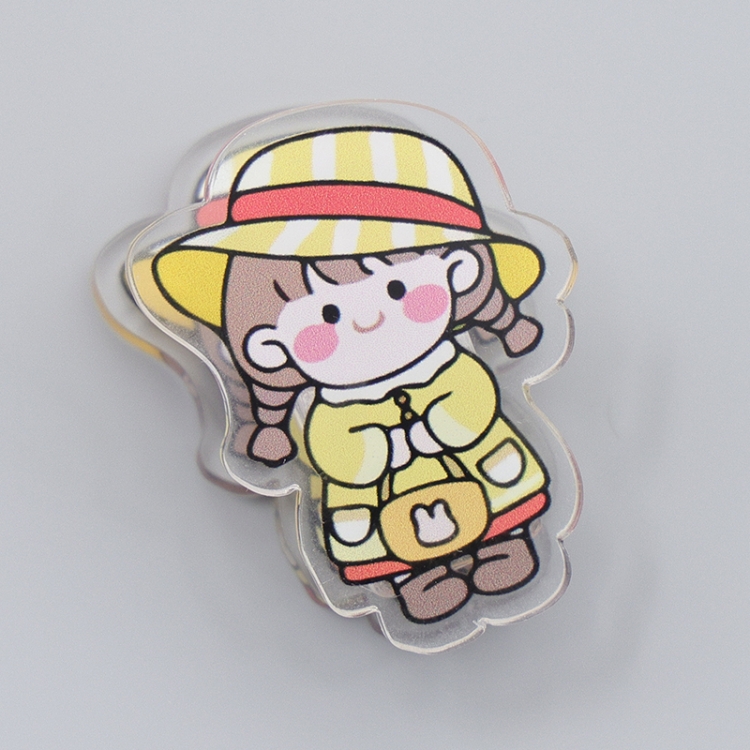 Simple Pen Girl Cartoon acrylic book clip creative multifunctional clip  price for 10 pcs F294