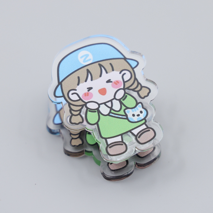 Simple Pen Girl Cartoon acrylic book clip creative multifunctional clip  price for 10 pcs F312